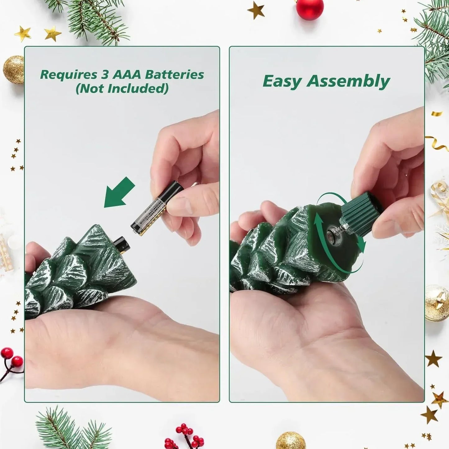 Clinclii Flameless Taper Candles