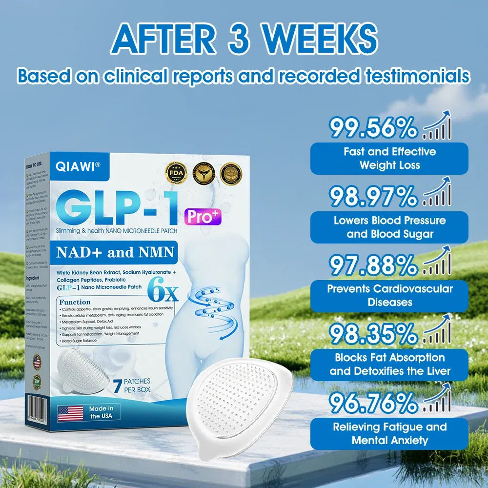 【Last Day Promotion 80% OFF🥇】QIAWI® GLP-1 & NAD+ Slimming & health NANO MICRONEEDLE PATCH🇺🇸(Zero Pain. 24/7 Release | Lose 20lbs FAST | 90% Sugar Drop | )👨‍⚕️
