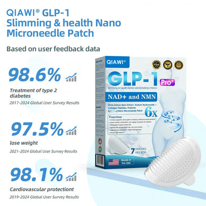 【Last Day Promotion 80% OFF🥇】QIAWI® GLP-1 & NAD+ Slimming & health NANO MICRONEEDLE PATCH🇺🇸(Zero Pain. 24/7 Release | Lose 20lbs FAST | 90% Sugar Drop | )👨‍⚕️