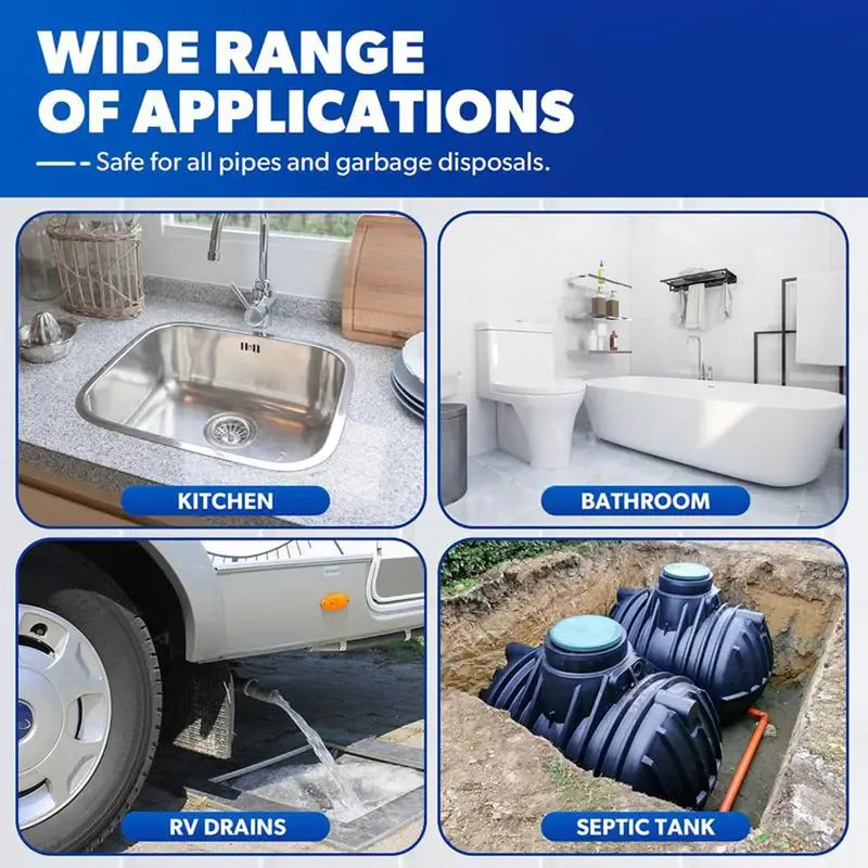 NESLEMY™ Upgrade Pipe Dredging Agent for Kitchen and Toilet Pipelines,Dissolves 200+ Blockages and Kills 99% of Bacteria.