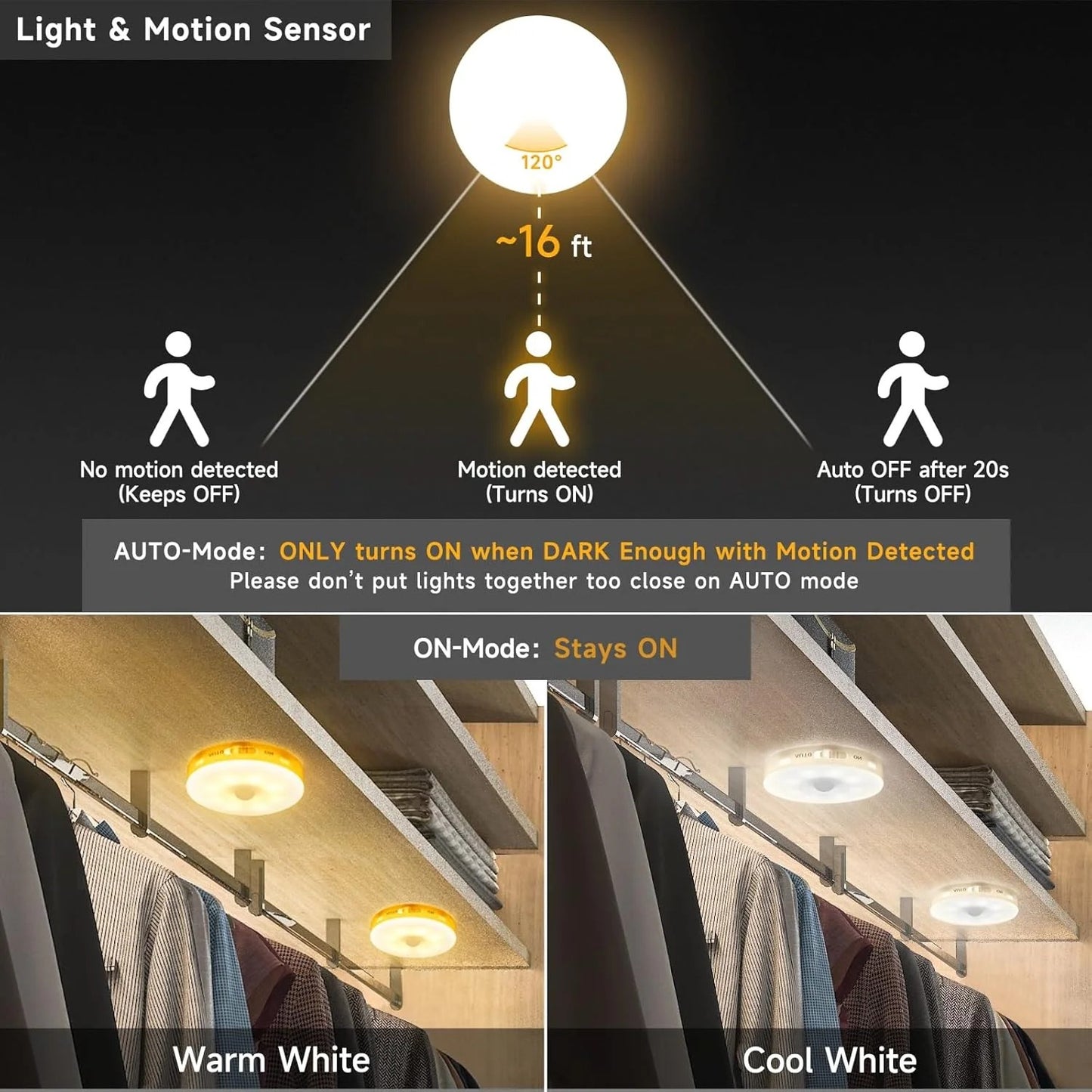 🔥Rechargeable LED Light with Motion Sensor🔥