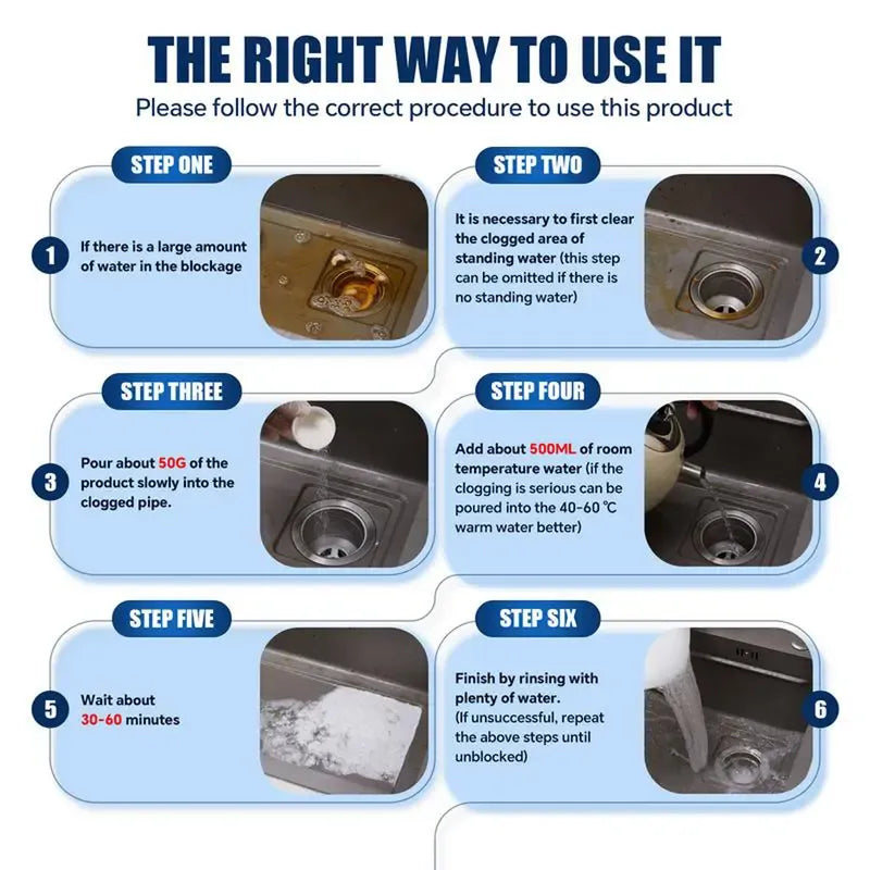 NESLEMY™ Upgrade Pipe Dredging Agent for Kitchen and Toilet Pipelines,Dissolves 200+ Blockages and Kills 99% of Bacteria.
