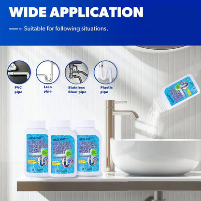 NESLEMY™ Upgrade Pipe Dredging Agent for Kitchen and Toilet Pipelines,Dissolves 200+ Blockages and Kills 99% of Bacteria.