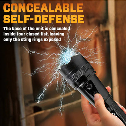 💥 LAST DAY FLASH SALE 50% OFF ️🔦 QIAWI™ VoltGuard X95 Tactical Stun Flashlight ⚡ Light in Dark, Power in Danger
