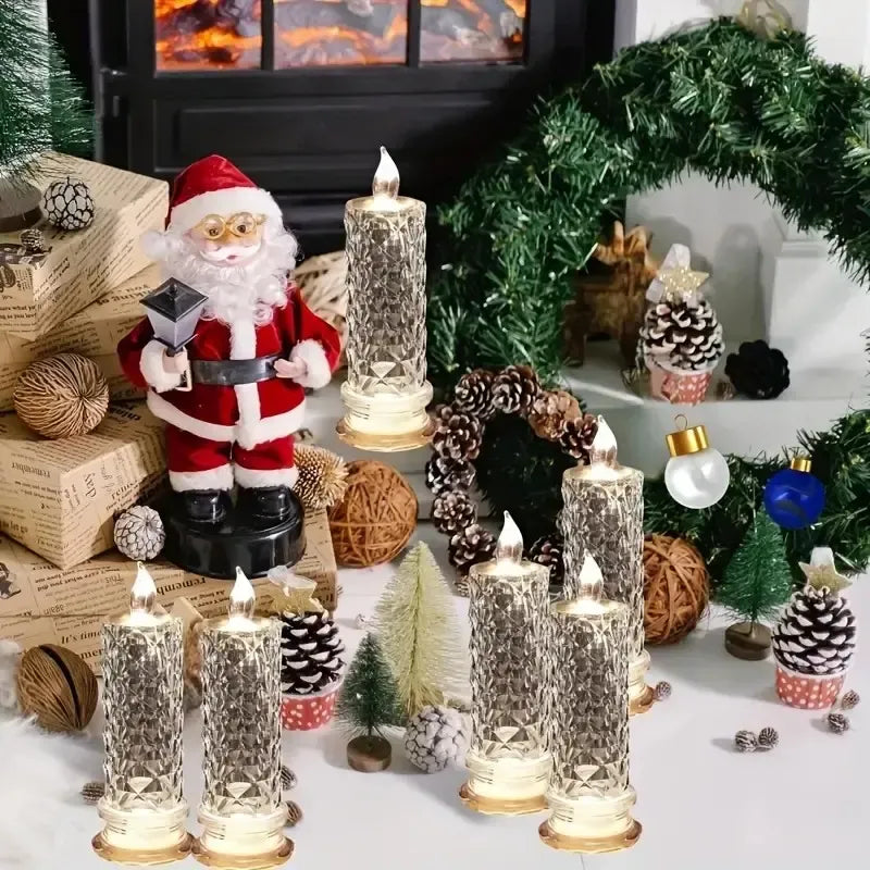 Crystal LED Candle Set – Warm Flickering Glow for Date Nights, Parties & Home Decor