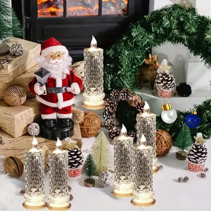 Crystal LED Candle Set – Warm Flickering Glow for Date Nights, Parties & Home Decor