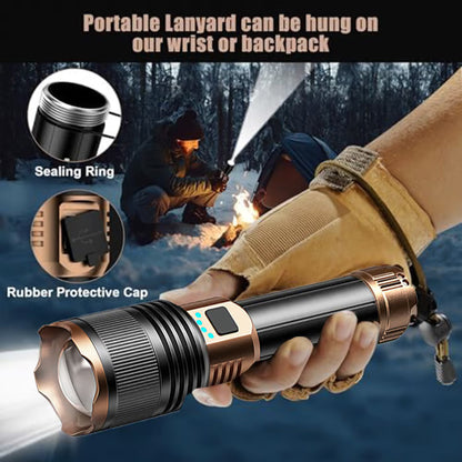 LED Flashlights High Lumens with Ignition Lens