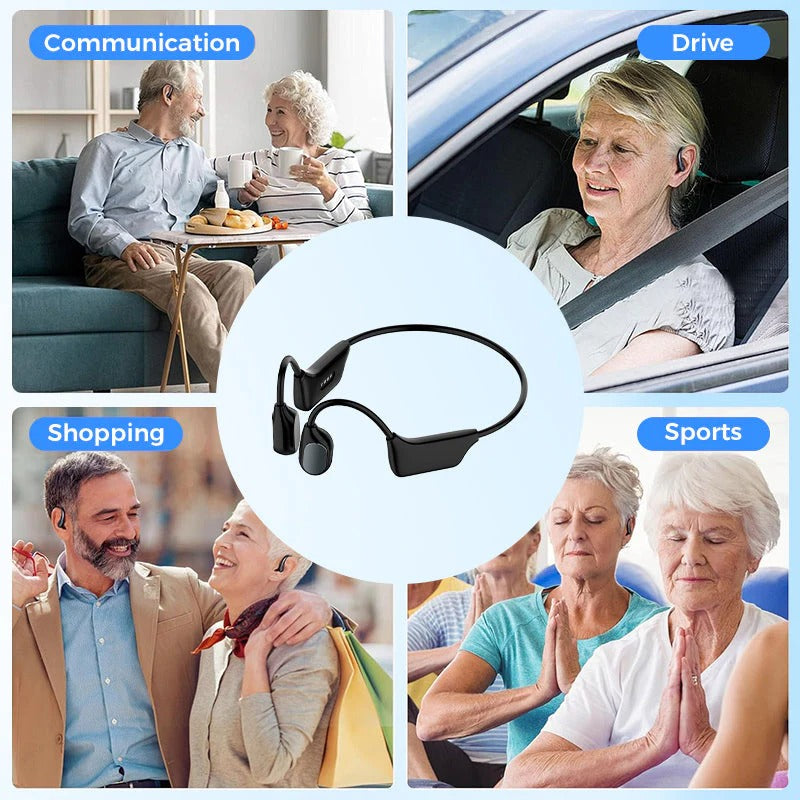 💥 LIMITED TIME OFFER!🔥Bone Conduction Smart Hearing Aid Bluetooth Earphones