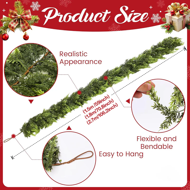 Pack Christmas Wreath Set with Free LED Light Strips