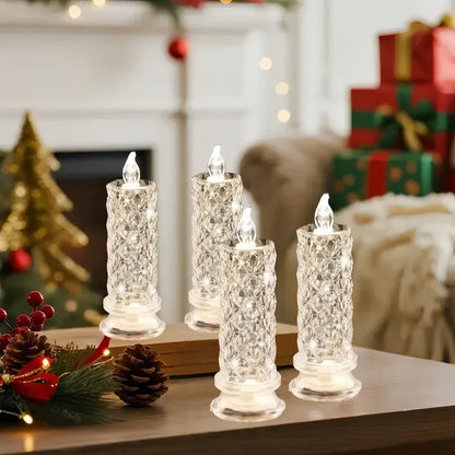 Crystal LED Candle Set – Warm Flickering Glow for Date Nights, Parties & Home Decor