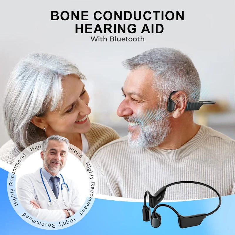 💥 LIMITED TIME OFFER!🔥Bone Conduction Smart Hearing Aid Bluetooth Earphones